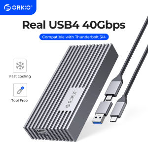 ORICO | ORICO NVMe M.2 SSD Enclosure USB4 40Gbps PCIe3.0x4 20Gbps 10Gbps M.2 External Case Compatible with Thunderbolt 3/4 USB3.2/3.1