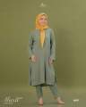 Mecca One Set Arrafi - Setelan Baju Muslim Wanita Atas Bawah Lengan Panjang Bahan Crinkle Stretch Flowly Tidak Mudah Kusut dan Nyaman Menyerap Kerinhat Resleting Depan  Terlaris Terbaru. 