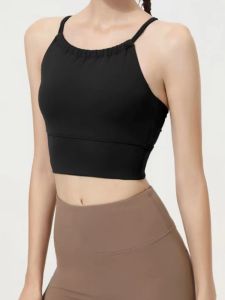 New Lycra One-Piece Fixed Cup Sports Yoga Fitness Underwear Quick Dry Fitness Innerwear Breathable Comfortable Sports Bra