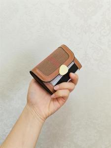 Classic Plaid Buckle Womens Card Holder Accordion Multi-Card Slot High Capacity Document Storage Bag Fashionable Youth Style