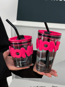 Cặp Cốc Thủy Tinh Đựng Nước Có Thìa Cho Cặp Đôi 2025 Phong Cách Mới Cốc Đựng Cà Phê Văn Phòng Cốc Đựng Trà Cốc Đựng Nước