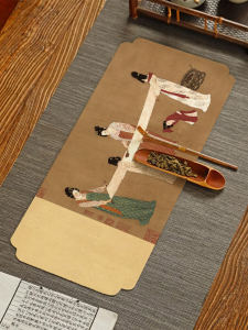 New Chinese Style Waterproof Long Tablecloth Zen Tea Towel Dry Foam Tea Mat Flag Tea Ceremony Small Tea Ceremony Tablecloth