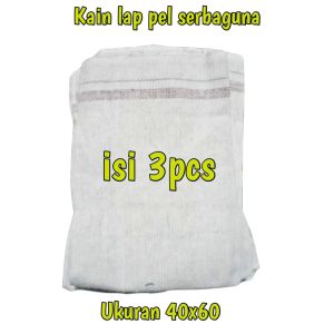 3pcs Kain lap pel 40x60 kain pel lap serbaguna pel lantai lap kaca etalase lap kendaraan mobil motor lap kering dan basah
