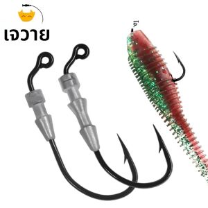 JYJ 10 ชิ้น 0.6g 1g ตกปลา jigging hook รถเข็นเด็ก hover rigs หรือ soft Lure เหยื่อหนอน ตะขอตกปลาขนาดเล็ก rigs