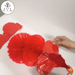 Chinese New Year Red Lantern Hanging Decor Honeycomb Fu Blessing Decoration for Home Office Restaurant Store Party