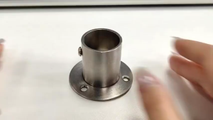 Stainless Steel Pole Socket Flange Curtain Rod Holder Closet Wall Mount Pipe Bracket