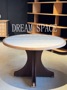 Artistic Luxury Solid Wood Round Dining Table