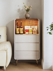 YANGYING | Lighted Real Wood Drawers Storage