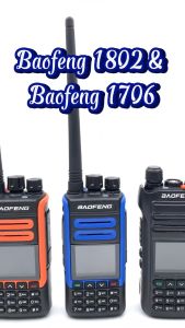 Baofeng BF-1802L Walkie Talkie Tri-Band One Key Copy Frequency Two Way Radio 999 Channels 1.44” Large LCD Free Antenna