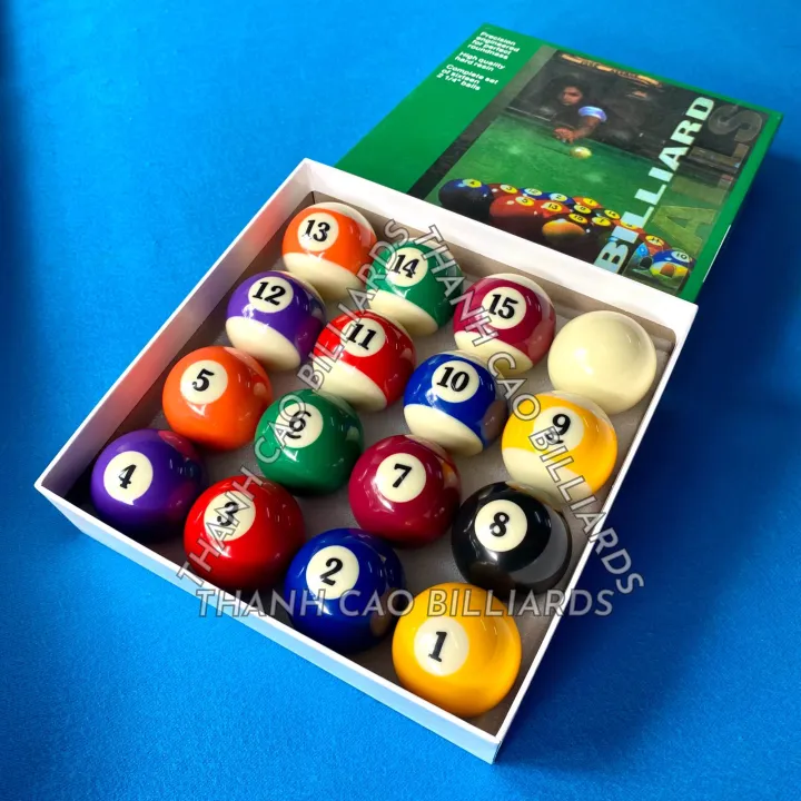 Bộ 16 Bóng Bi-a Lỗ 56mm Chơi Giải Trí Tại Nhà, Văn Phòng, Homestay | Bóng Billiards Cho Người Mới Bắt Đầu