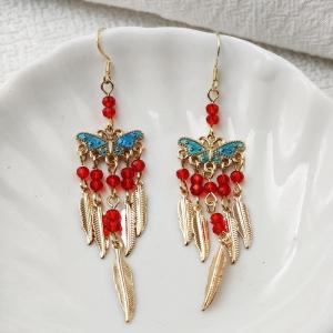 Hoa Tai Tua Rua Dài Thanh Lịch Cho Nữ Phong Cách Bohemian Cổ Điển Thanh Lịch Trang Sức Thời Trang Hợp Kim Trang Trí Tai