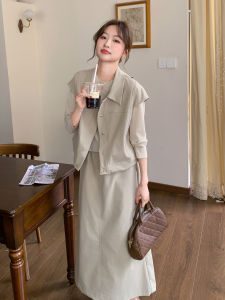 Fashionable Loose Workwear Set Womens Vest Knitwear Mini Skirt Three-piece Suit Autumn 2025 New Style Commute Style Casual Scene