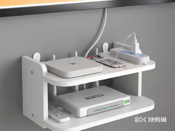 Deli Wall Router Wifi Holder Organizer DVD Player Wall Hanging Rack Two ...