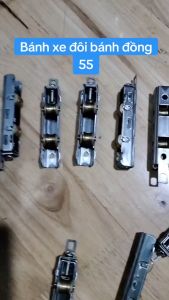 [Hộp 5 cái] Bánh xe lùa đôi và đơn dùng cho cửa nhôm Xingfa 55 - Loại không dập lỗ