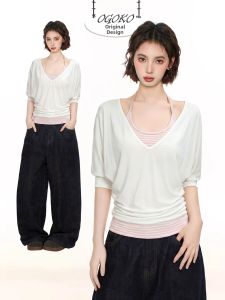 OGOKO | Sun Protection Cooling Ice Silk T-shirt and Vest Two Piece Set