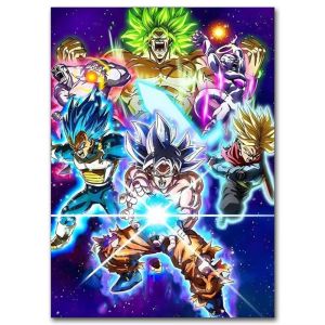 Bandai | DIY 5D Diamond Painting Dragon Ball Anime Scenes Collage Art Hobby Craft for Home Wall Decor Ideal Gift for Art Lovers