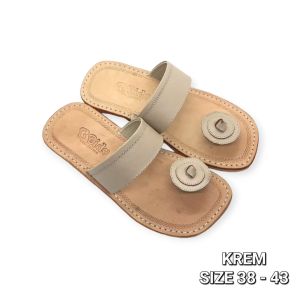 Sandal Kulit Tarumpah Pria Model Jepit Jamur Casual Size 39-43