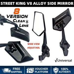 【12H Ship】Alloy Street King V8 Rearview Mirror Side Mirror Non Graded HD Clean Lens Universal