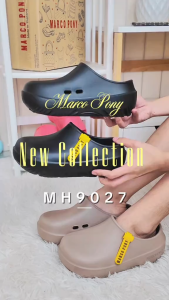 Marco Pony รองเท้าผู้หญิง รองเท้าหัวโตผู้หญิง วัสดุ EVA กันลื่น แบบกันน้ำ เบาสบาย คลายเมื่อยเท้า เพิ่มความสูง MH9027