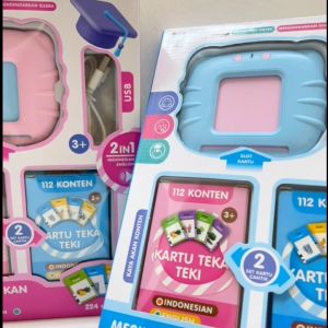DOUBLE GREAT EARLY EDUCATION CARD READER LEARNING FLASH CARD MESIN ENGLISH INDONESIA 224 KARTU