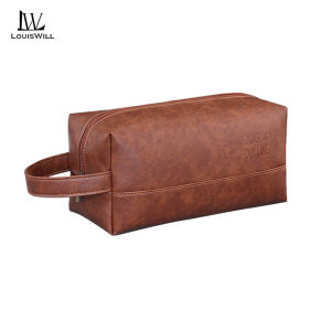 LouisWill Cosmetic Bag PU Bag Large Capacity Bag Makeup Pouch Handbag Organizer Large Capacity Cosmetic Bag Wash Bag Fully Open Storage Bag Pocketed Separation For Makeup Skincare Product
