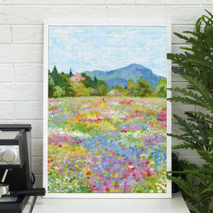 รูปภาพไม้ชิ้นส่วน 1000 ชิ้น ขนาด 70x50x75 รูปภาพไม้แบบเรียบง่ายและทันสมัย กรอบรูปภาพไม้ไผ่จากจีนแผ่นดินใหญ่