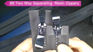 8# 80/120cm Double Head Zipper Resin Zipper Coat Open-End Long Zip Lock Garment Sewing Supply