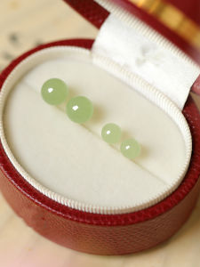 S999 Pure Silver Earrings with Turquoise Lucky Vermilion Ancient Chinese Style Wealth Attracting Fashionable New Arrival