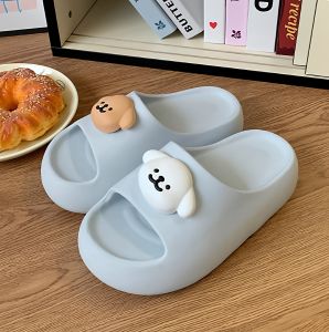 Dép Đế Dày Đế Mềm EVA Hoạt Hình Cho Nữ Mùa Hè Ngoài Trời Đế Mềm Chống Trượt Trong Nhà Dép Lê Mùa Hè Đế Mềm Đế Cao Su