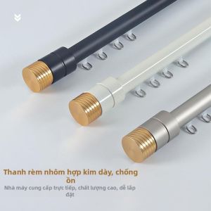 Thanh Treo Rèm Nhôm Dày Không Tiếng Ồn Một Mảnh