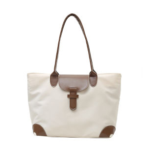 กระเป๋าถือผ้าไนลอนความจุขนาดใหญ่สำหรับผู้หญิง กระเป๋าสะพายไหล่แบบลำลองสำหรับใส่ไปเรียน กระเป๋าถือแบบอเนกประสงค์สำหรับใช้ในชีวิตประจำวัน