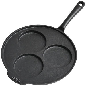 [Winnereco Flagship Mall]Cast Iron Egg Pan Nonstick 3-Cup Omelette Pan for Gas Stove and Induction Cookware Suitable for All Cooktops