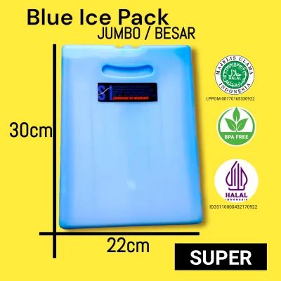 Blue ice pack besar jumbo 30x22cm ice pack ice gel thermafreeze serba guna