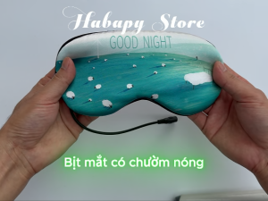 Bịt mắt có chườm nóng túi chườm nóng mắt thảo dược giúp ngủ ngon giảm mỏi mắt