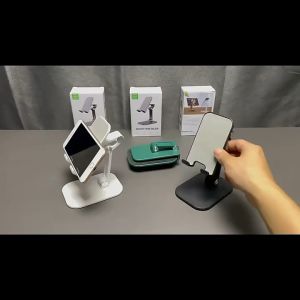 Phone Stand Universal Adjustable Height Desktop Mobile Phone Tablet Foldable Portable Stand with Non-Slip Base 桌面手机支架