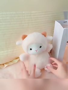 ตุ๊กตาแกะโป๊กเกอร์สุดน่ารัก ของเล่นตุ๊กตาผ้าแร็กดอลล์ เตียงนอน หมอนตุ๊กตา ของขวัญวันเกิดสำหรับเด็กผู้หญิง