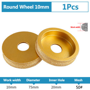 Đĩa Mài Kim Cương 3 Inch Hàn Chân Không – Mài Đá Cẩm Thạch Tạo Biên Dạng Cạnh Bán Tròn