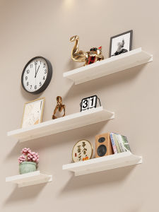 Wall-Mounted Shelf Living Room One-Row Partition Wall Decorative Bookshelf Support Bracket Shelf Layer Modern Simplicity