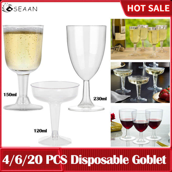 Disposable plastic store glasses for wedding