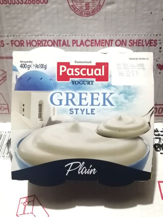 Pascual Yogurt Greek Style Plain (4 x 100g) Lazada PH