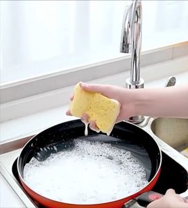 ฟองน้ำ ฟองทำความสะอาด ฟองนํ้าไม้อเนกปประสงค์รุ่น Wood-Pulp-Sponge-Thin-J1