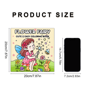 FLOWER FAIRY Cute & easy Patterns Coloring Book for Adults Children Cute Drawing Book Perfect Gift for Party and Birthday