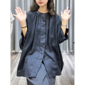 QINGNAER | Loose Versatile Minimalist Womens Shirt