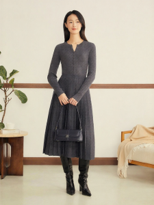 Wool Blend Half Placket Pullover Knitwear