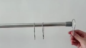 50/200PCS Metal Gourd Type Hook C-RING With Lock/Galvanized Curtain Hooks/Shower Closet CHROME HOOK