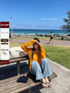 Slimming V-Neck Lace Knitwear Set Womens Summer Design Sensation Coriander No Spice Top Polyester Fiber Long Sleeve Regular Length