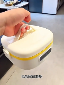 1L Cordless Electric Lunch Box 16000mAh Rechargeable Heated Food Warmer Smart Timer Function with Bag Cutlery & Malayian Plug for Travel Camp Office