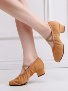 Giày Khiêu Vũ Mềm Đế Mềm Không Cần Buộc Dây Giày Khiêu Vũ Cổ Điển Cho Nữ Giày Khiêu Vũ Bụng Giày Khiêu Vũ Ba Lê