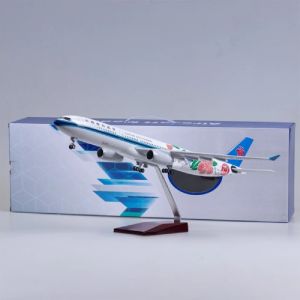 47cm Airways A330 Series Airplanes Resin Airbus 1/160 Scale Aircraft Model Simulation Plane With LED & Wheels Display Home Decor