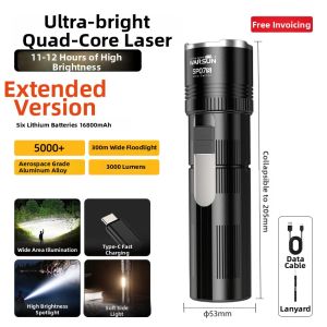 WARSUN | High Power Rechargeable Multi-Function Mini Portable Flashlight